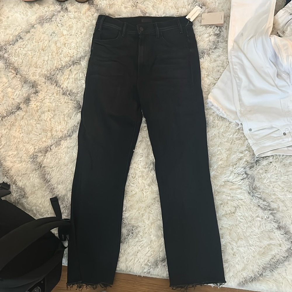 The hustler ankle fray Mother jeans